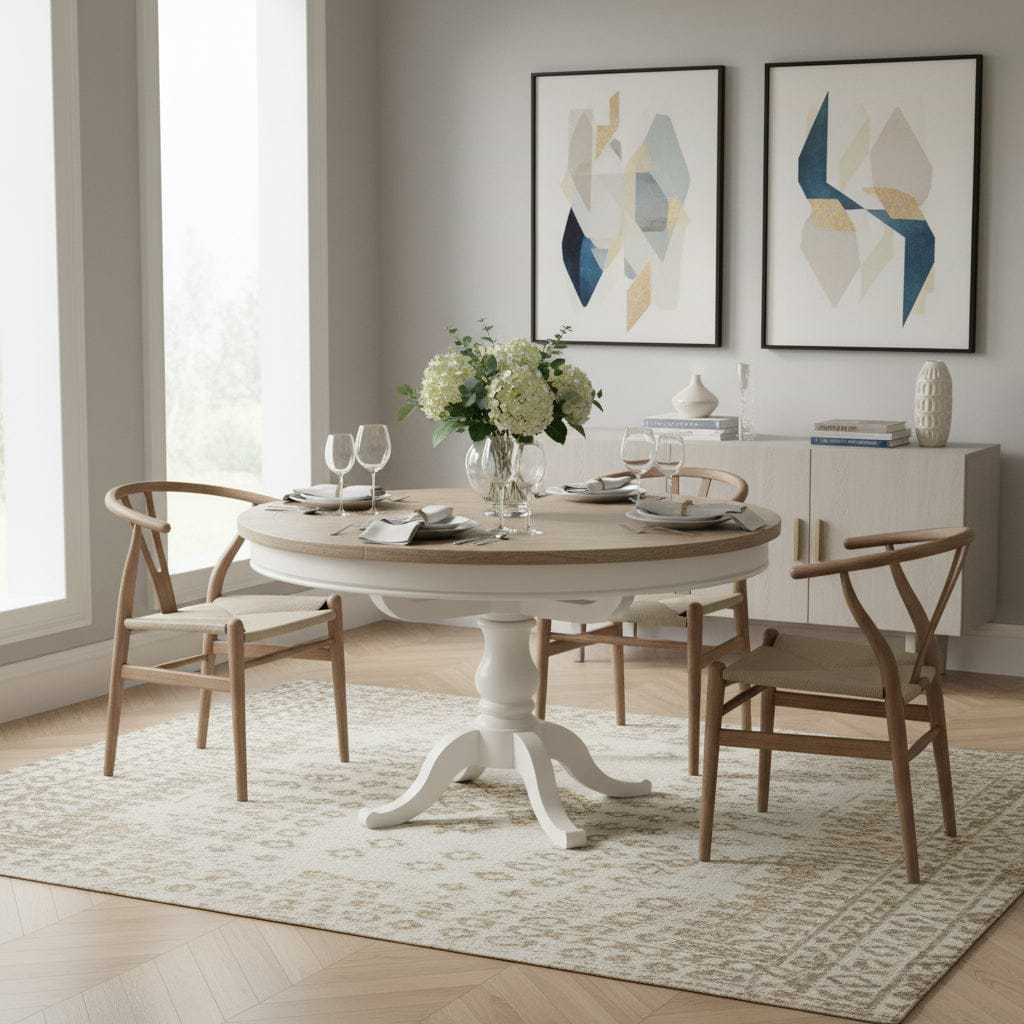 Bramley 110-140cm Extendable Round Dining Table
