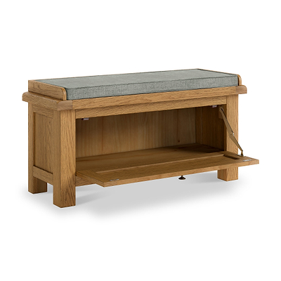 Zelah Oak Storage Bench