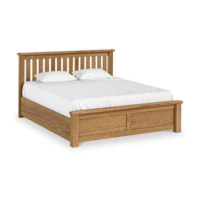 Zelah Oak Ottoman Storage Bed Frame