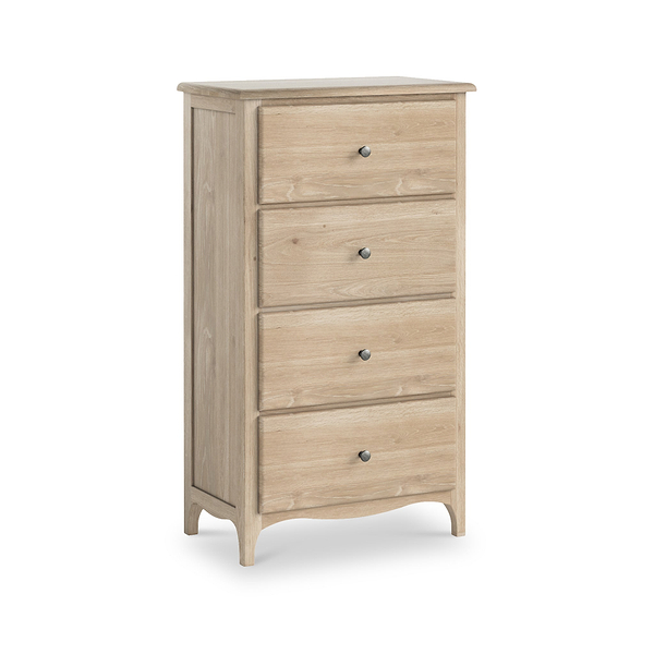 Celine Washed Oak XL 4 Drawer Tallboy Chest