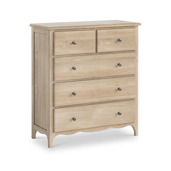 Celine Washed Oak XL 2 Over 3 Drawer Chest