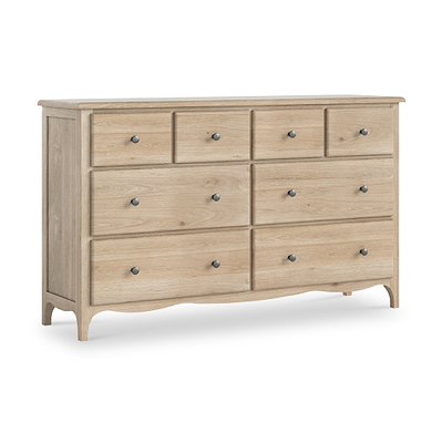 Celine Washed Oak XL 8 Drawer Chest
