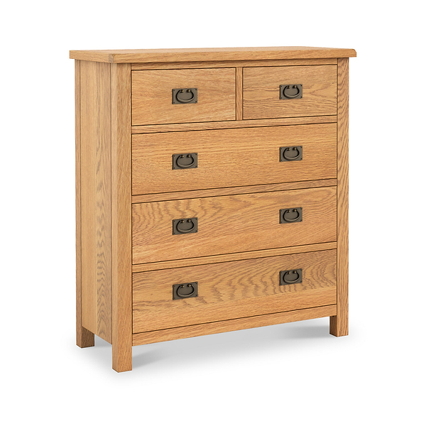 Surrey Oak XL 2 Over 3 Chest Of Drawers