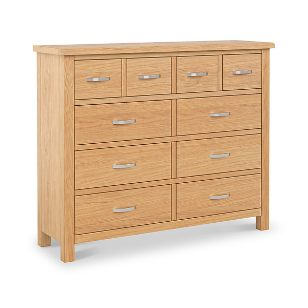 London Oak 4 Over 6 Chest Of Drawers