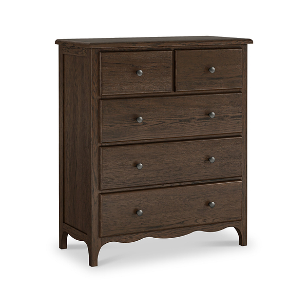 Celine Dark Oak 2 Over 3 Drawer Chest
