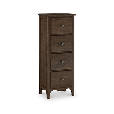 Celine Dark Oak 4 Drawer Tallboy Chest