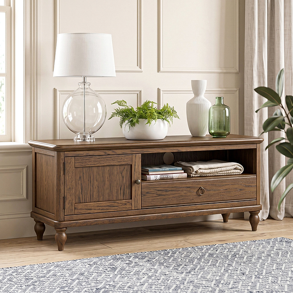 Rutland Dark Oak 120cm TV Unit