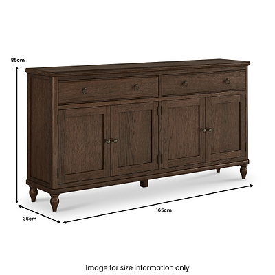 Rutland Dark Oak Extra Large Sideboard