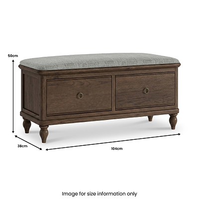 Rutland Dark Oak Storage Bench