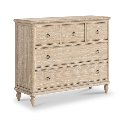 Rutland Oak 3 Over 2 Drawer Chest
