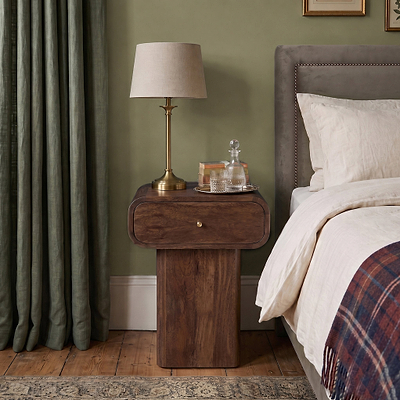 Elowen Dark Stain Mango Bedside Table