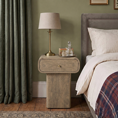 Elowen Light Stain Mango Bedside Table