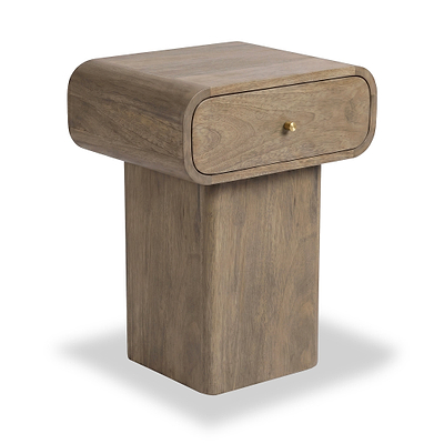 Elowen Light Stain Mango Bedside Table