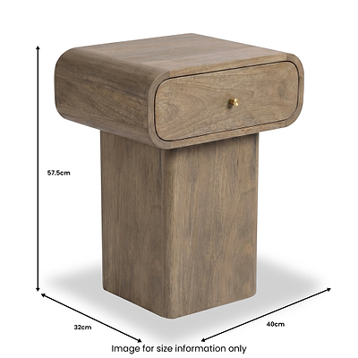 Elowen Light Stain Mango Bedside Table