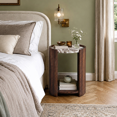 Nola Dark Stain Mango Bedside Table