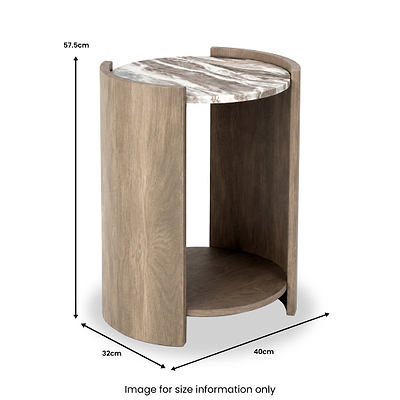 Nola Light Stain Mango Bedside Table