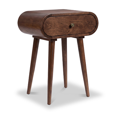 Cleo Dark Stain Mango Bedside Table