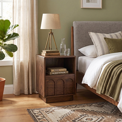 Rowan Dark Stain Mango Bedside Table