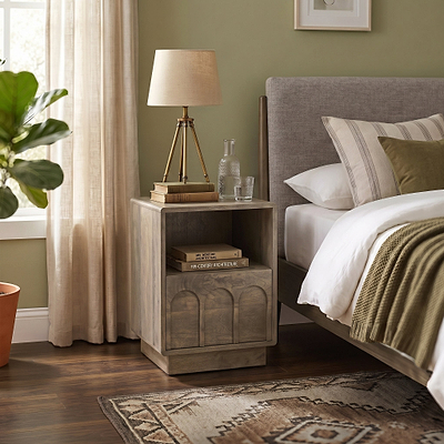 Rowan Light Stain Mango Bedside Table