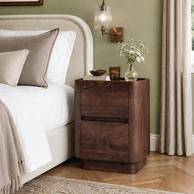 Maeve Dark Stain Mango Bedside Table