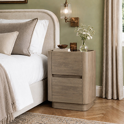 Soren Light Stain Mango Bedside Table