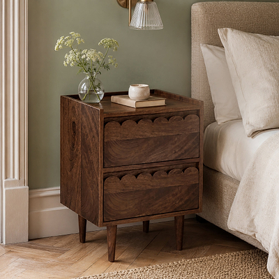 Marlow Dark Stain Mango Bedside Table
