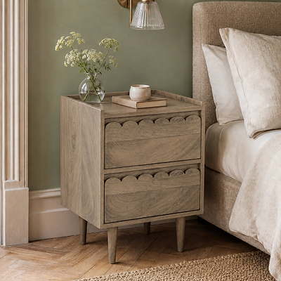Marlow Light Stain Mango Bedside Table