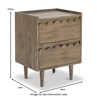 Marlow Light Stain Mango Bedside Table