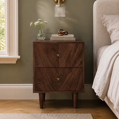 Orla Dark Stain Mango Bedside Table