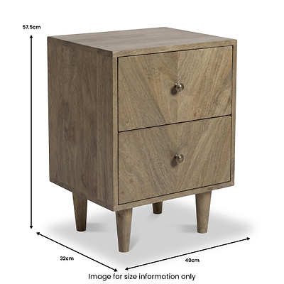 Orla Light Stain Mango Bedside Table