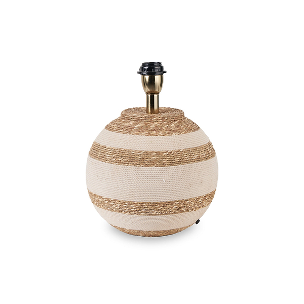 Talalla Cream and Natural Sea Grass Round Table Lamp