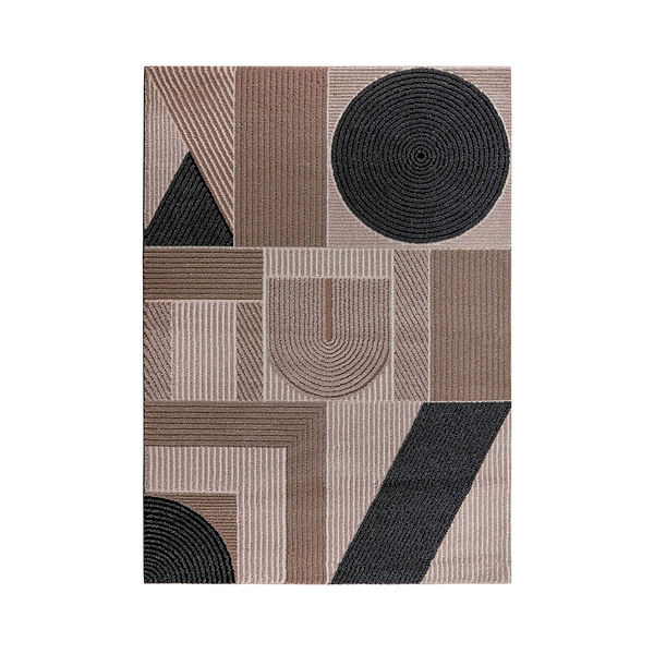 Quimby Textured Geometric Design Rug