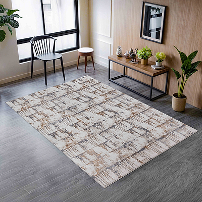Sully Metallic Abstract Design Rug