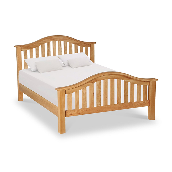 Zelah Oak Curved Slatted Bed Frame