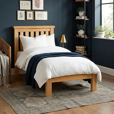Zelah Oak Low 3ft Bed Frame