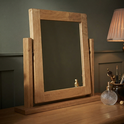 Zelah Oak Vanity Mirror