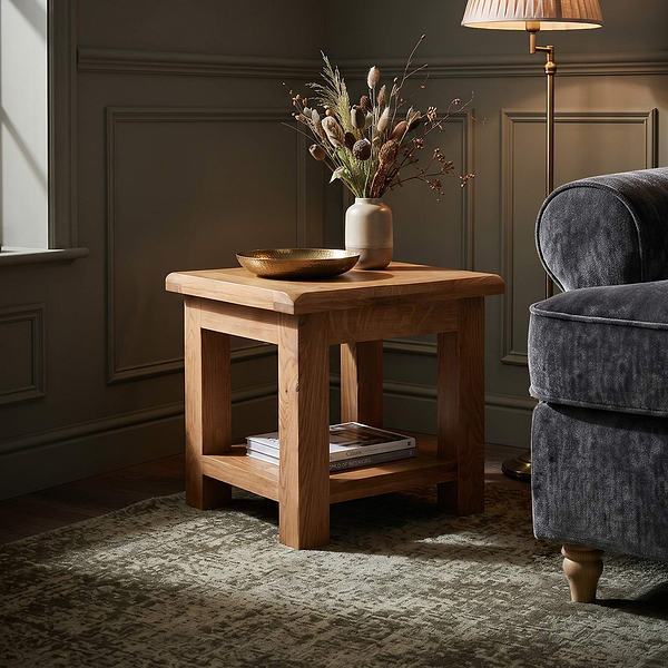 Zelah Oak Lamp Table