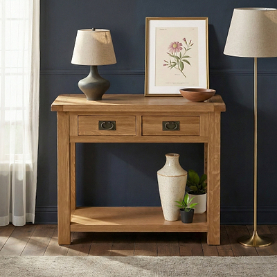 Zelah Oak Console Table