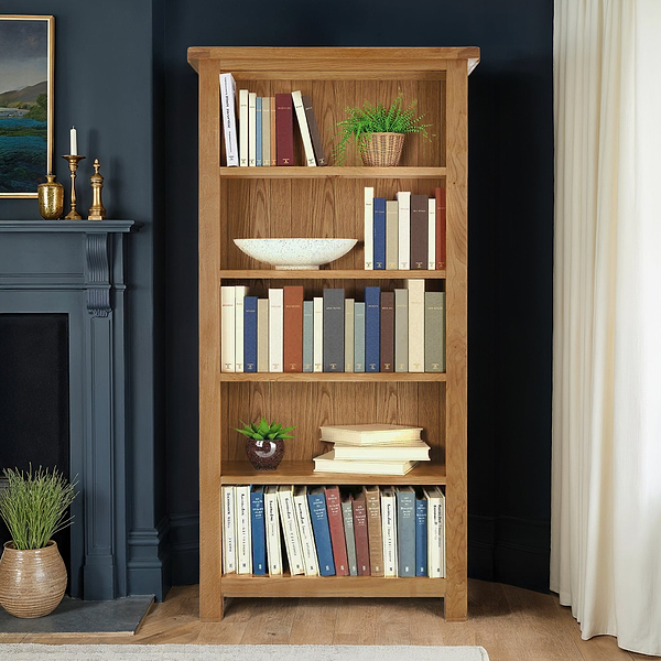 Zelah Oak Large Bookcase