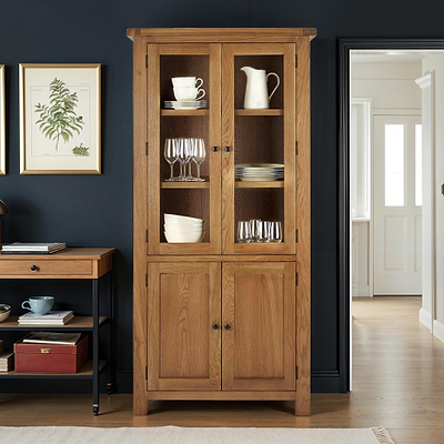 Zelah Oak Display Cabinet