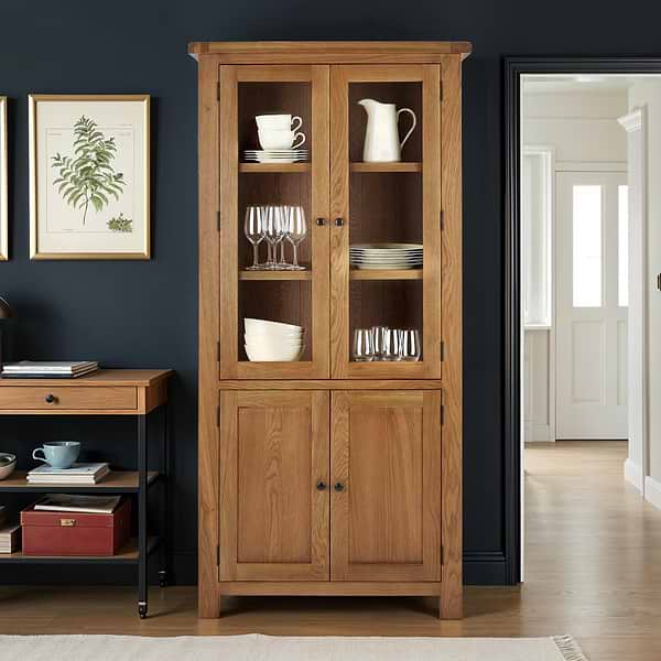 Zelah Oak Display Cabinet