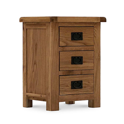Zelah Oak Wide Bedside Table