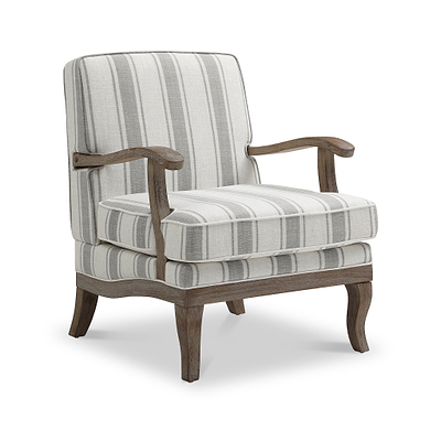 Sandringham Striped Linen Accent Chair