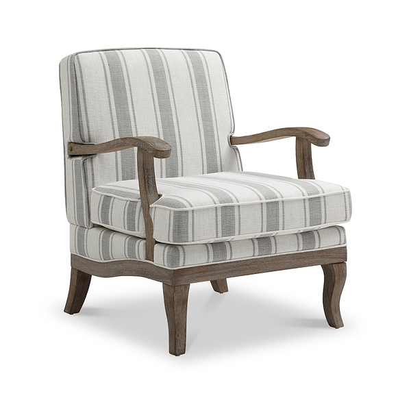 Sandringham Striped Linen Accent Chair