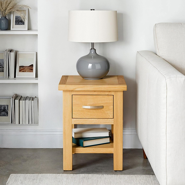 London Oak Lamp Table