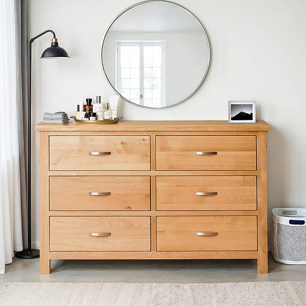 London Oak 3+3 Drawer Chest