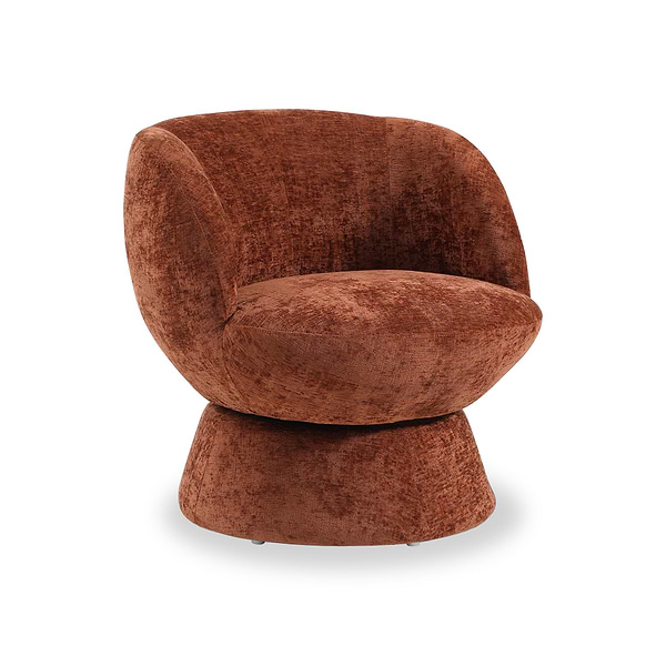 Kendal Woven Chenille Tulip Swivel Chair