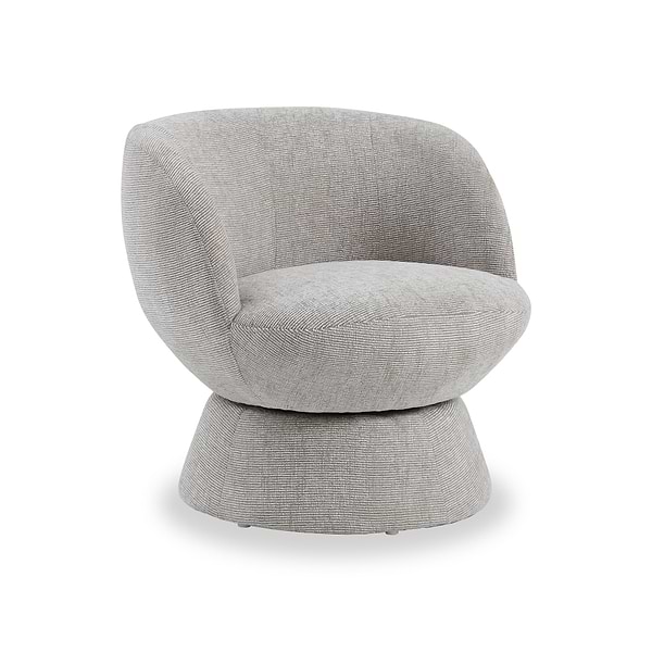 Kendal Woven Chenille Tulip Swivel Chair