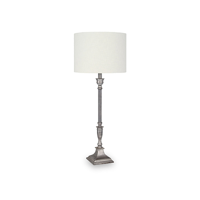 Canterbury Antique Silver Metal Table Lamp