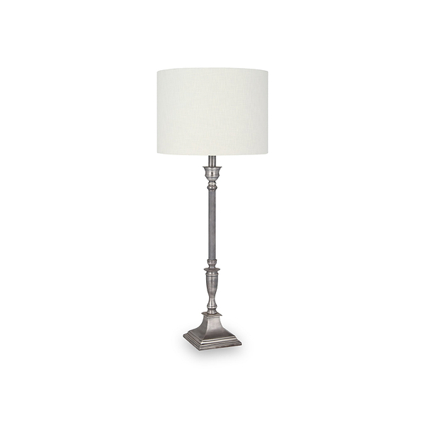 Canterbury Antique Silver Metal Table Lamp